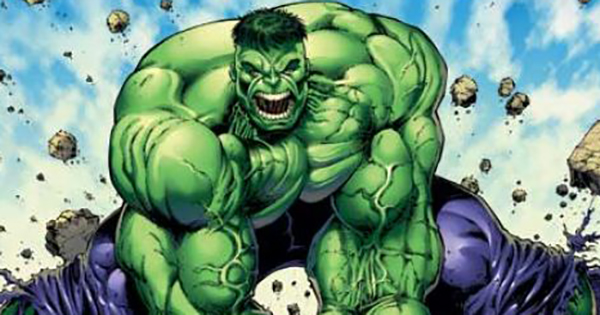 Hulk smashing through debris representing your powerful Avenger quiz result