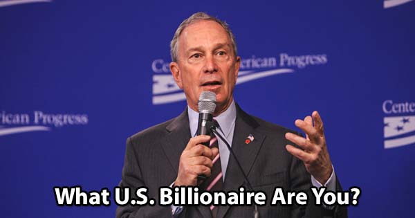 Michael Bloomberg billionaire personality quiz result illustration portrait