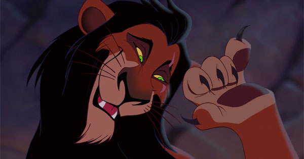 Scar the villain lion from Disney's The Lion King character result