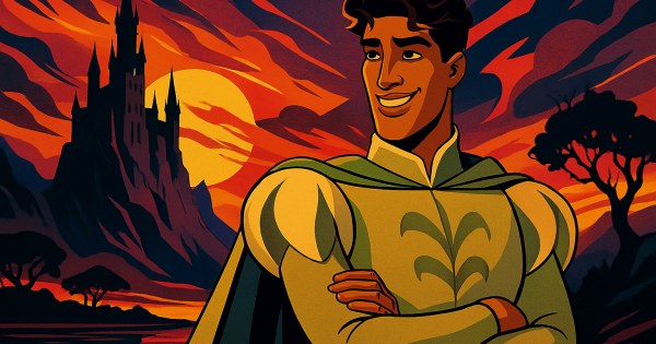 Smiling Prince Naveen from Disney's The Princess and the Frog