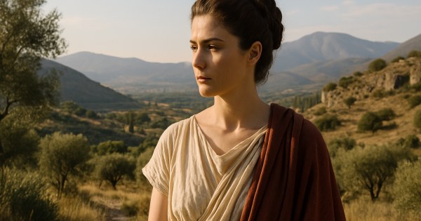 Woman embodying Hypatia past life result in historical figure personality quiz
