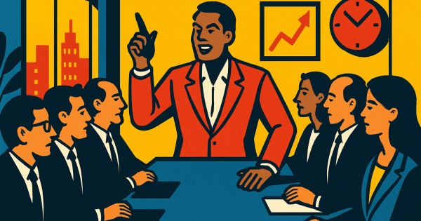 Which sentence could most realistically come out of your mouth in a meeting?