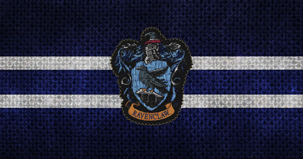 Ravenclaw Hogwarts House quiz result with blue and bronze colors