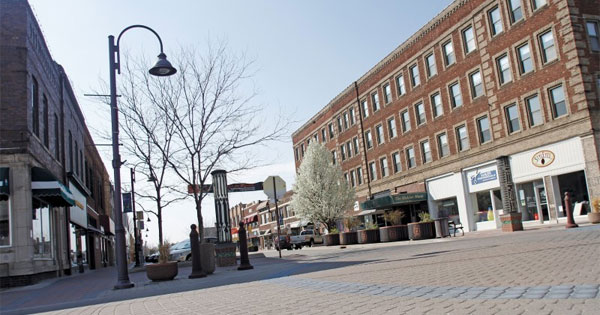 Person enjoying small town charm and college town life in Ames Iowa